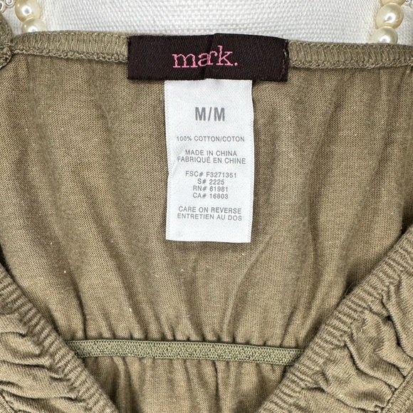 Mark women’s size Medium breaded dress with pockets. Army green color. - Picture 6 of 9